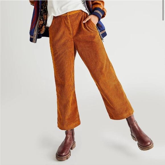 Ciao Lucia Pants - Ciao Lucia Orange Corduroy Pants